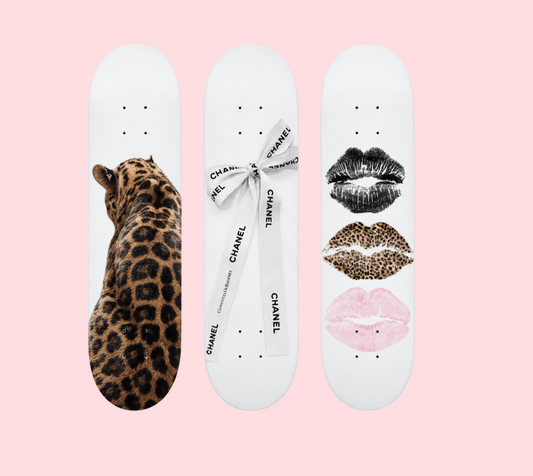 Leopard Chanel Skateboard
